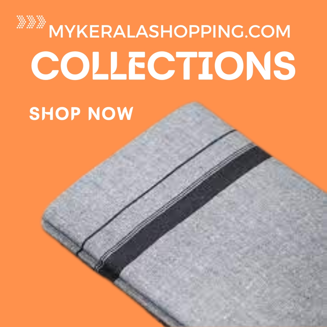 Kerala Style Grey Color Dhotie..